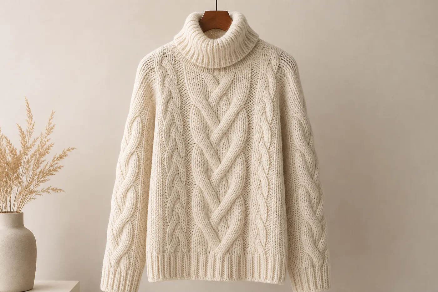 Pull Torsadé en Laine N°08